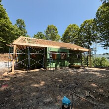 Custom built home under construction in Dorset, Vermont